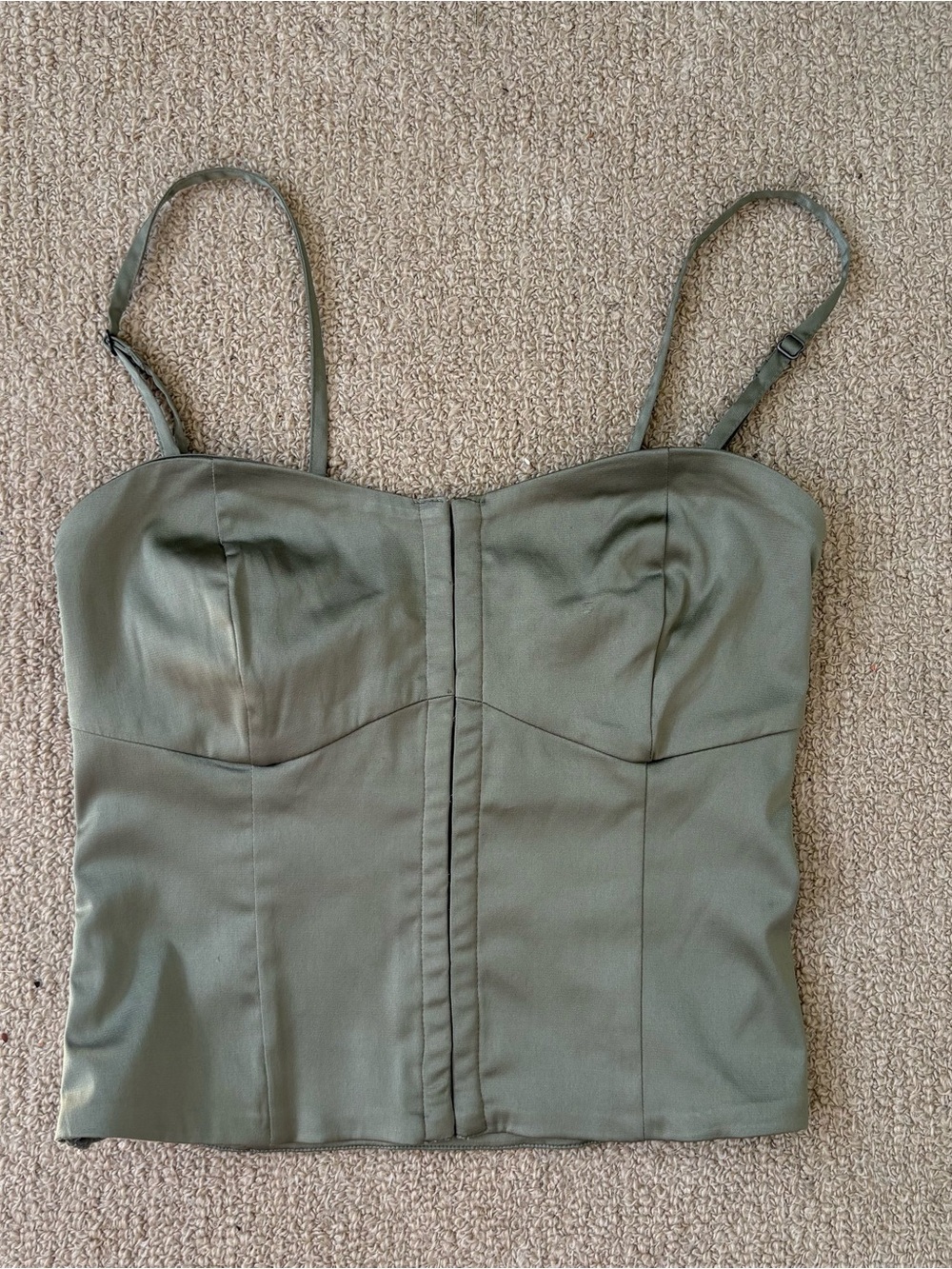 Abercrombie & Fitch Olive Green Crop Top
